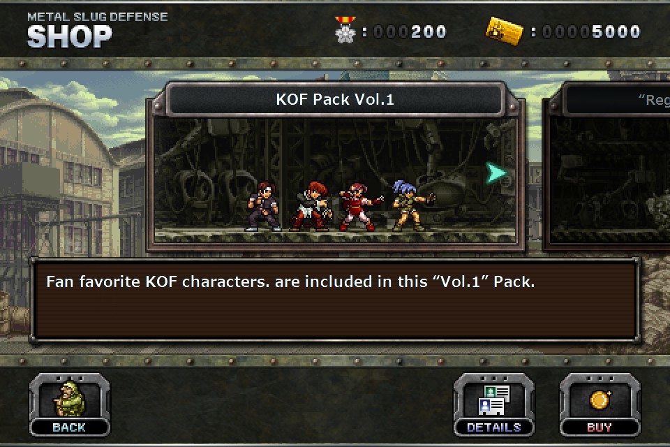 METAL SLUG DEFENSE - “KOF Pack” Vol.1 Featured Screenshot #1