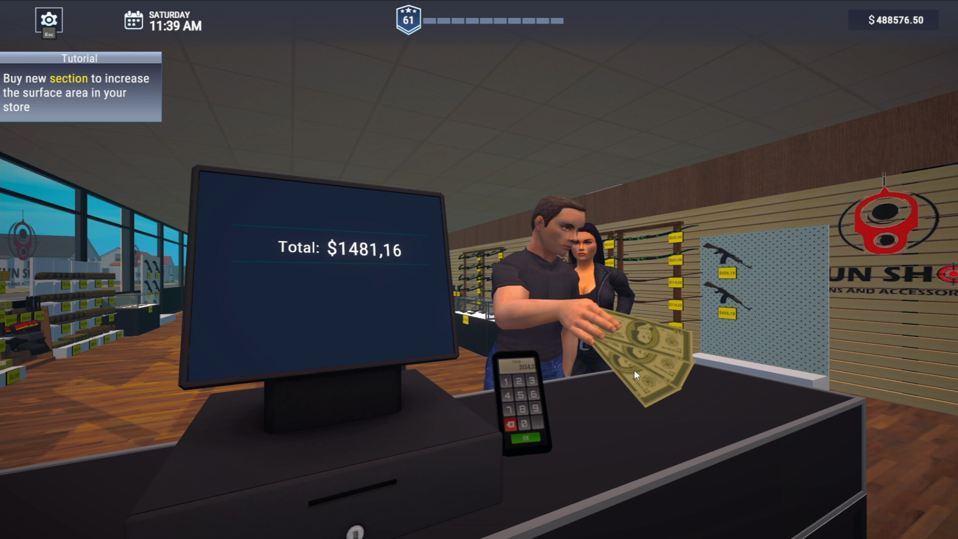 #6. Gun Center Simulator (Steam) By: Games Incubator