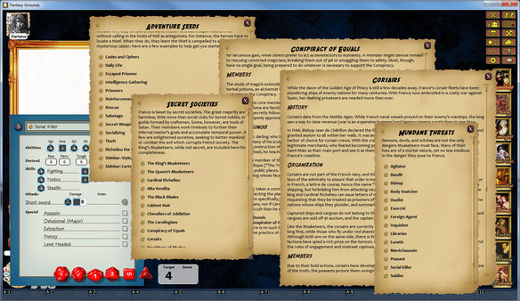 Fantasy Grounds - Savage Worlds Setting: All for One - Regime Diabolique