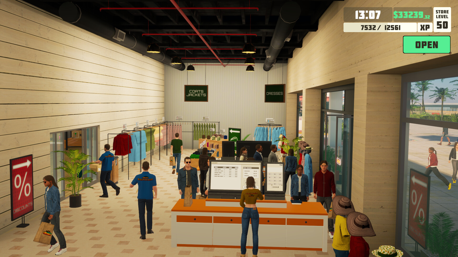 #2. siMarket Cloth Store Simulator (Steam) By: HALVA Studio