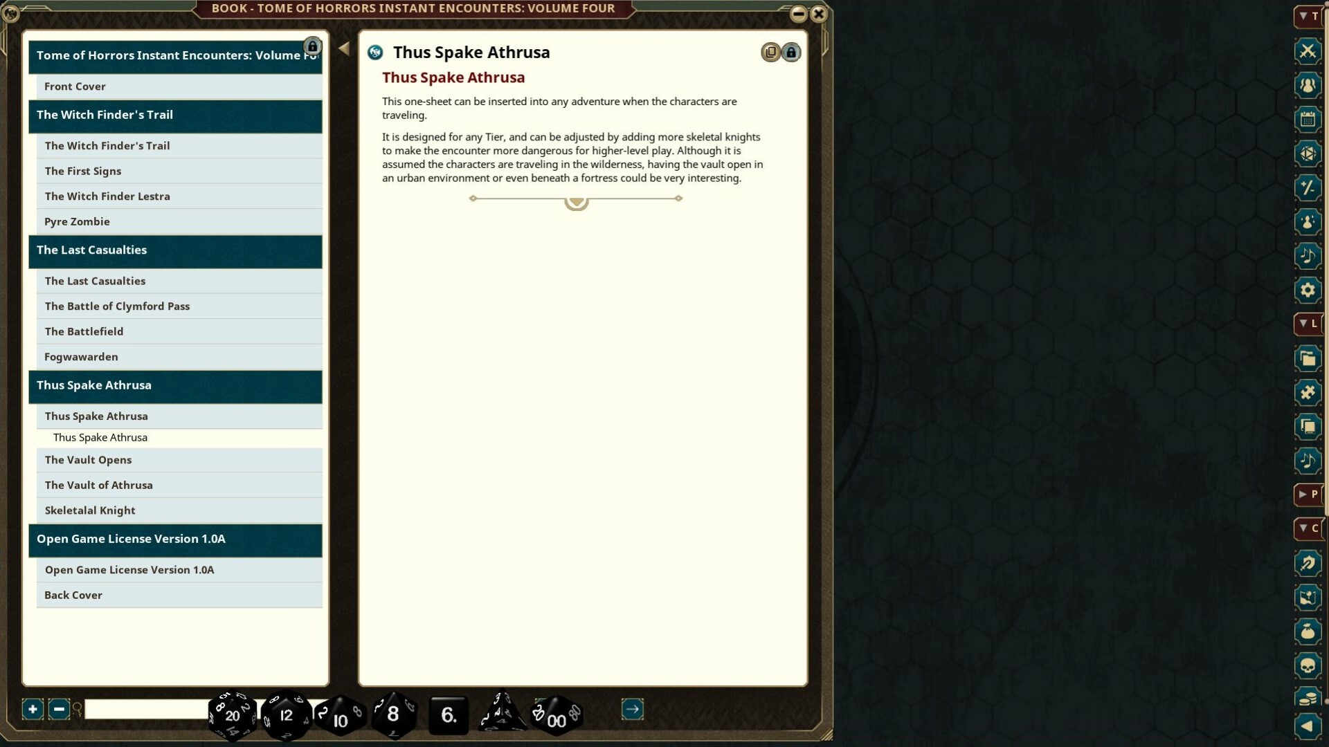Fantasy Grounds - Tome of Horrors Instant Encounters Volume Four (5E)のスクリーンショット 1