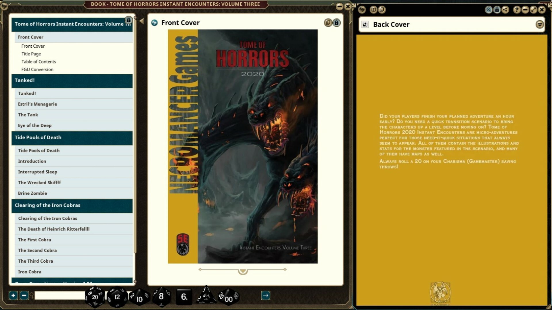 Fantasy Grounds - Tome of Horrors Instant Encounters Volume Three (5E)のスクリーンショット 1