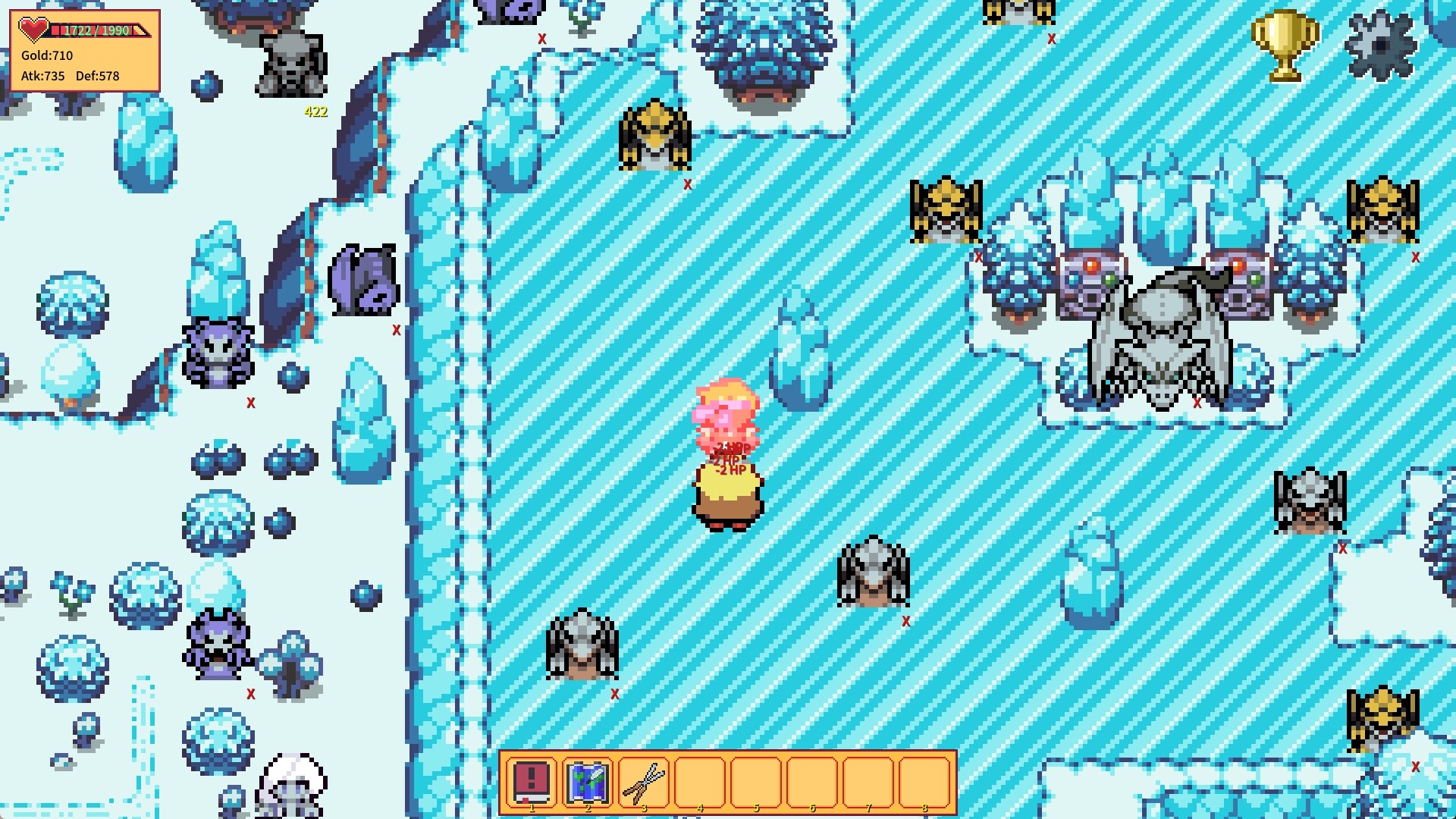 #6. The Adventure of Amethyst Knight / 紫水晶骑士物语 (Steam) Podle: TheTileMapGameStudio