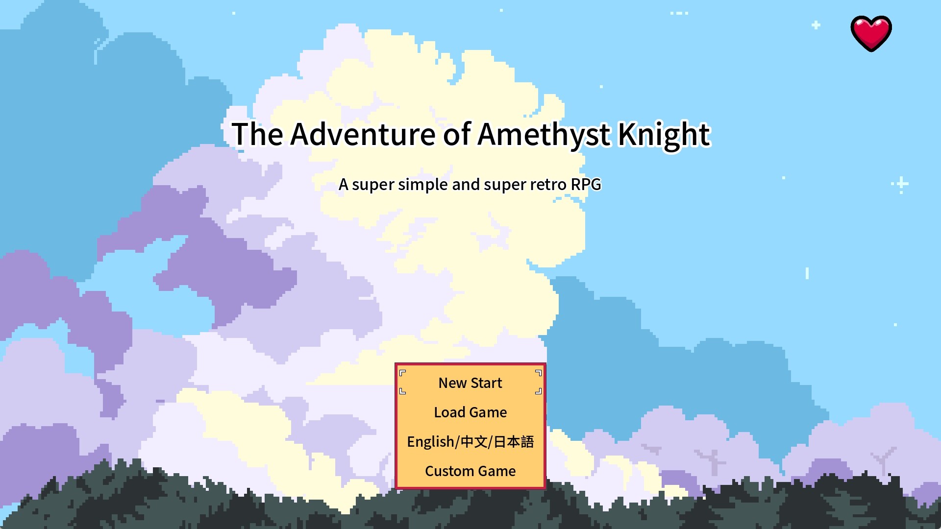 #1. The Adventure of Amethyst Knight / 紫水晶骑士物语 (Steam) Podle: TheTileMapGameStudio