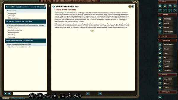 Fantasy Grounds - Tome of Horrors Instant Encounters: Killer Frogs (5E)