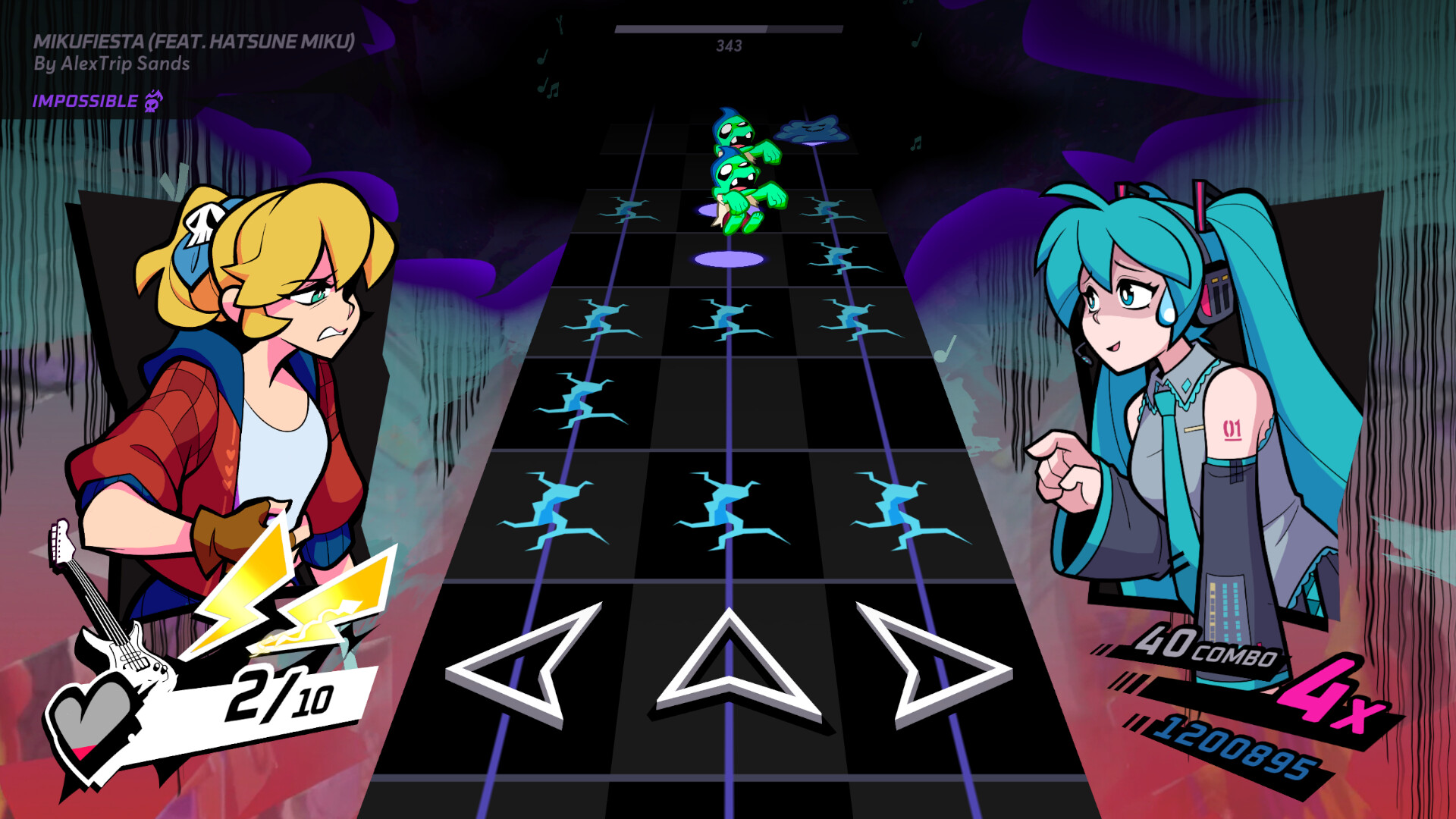 #3. Rift of the NecroDancer: Hatsune Miku - "MikuFiesta" (Steam) 由: Klei Publishing