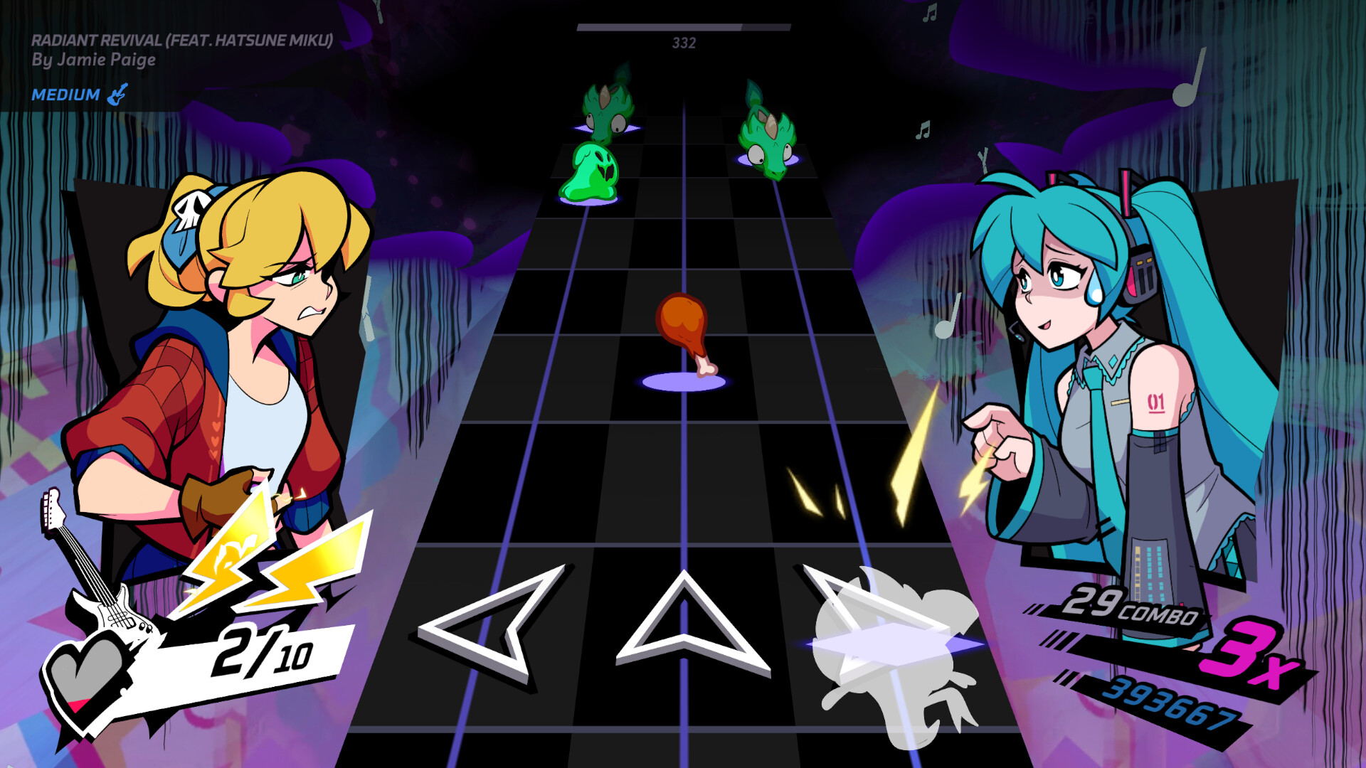 Скриншот Rift of the NecroDancer: Hatsune Miku — Radiant Revival — кадр 3