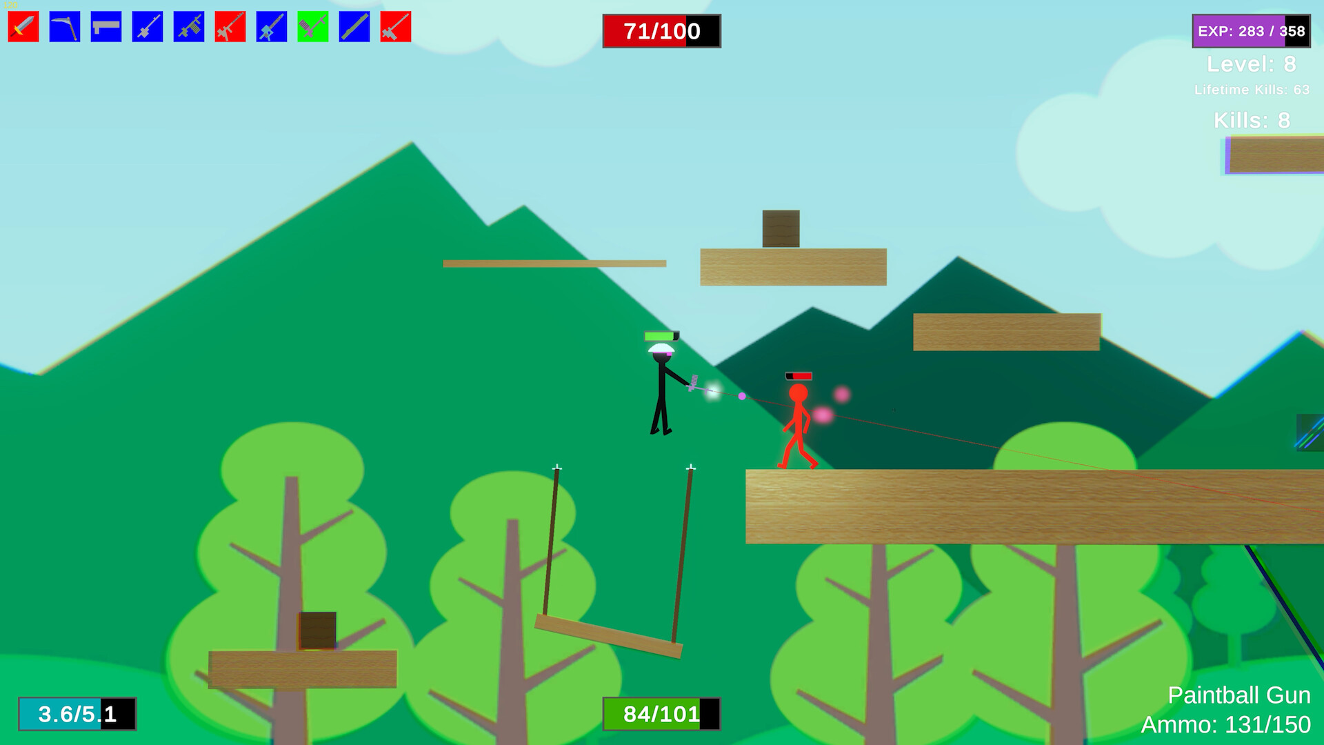 Stick Figure Combat - Paintball Gun Featured Screenshot #1