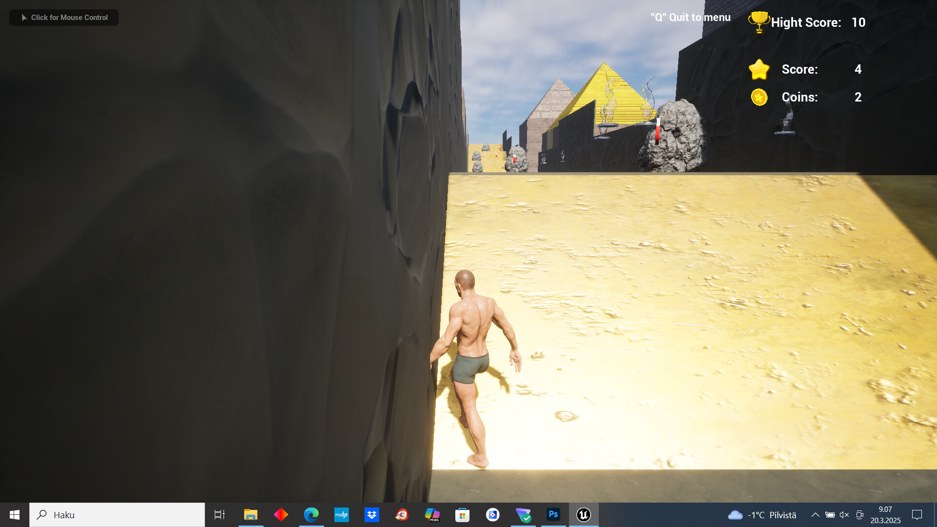 Man Without Clothes Runner