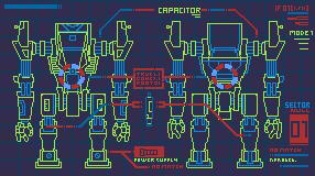 Schematic on Screen of an ArmLoader mech.
