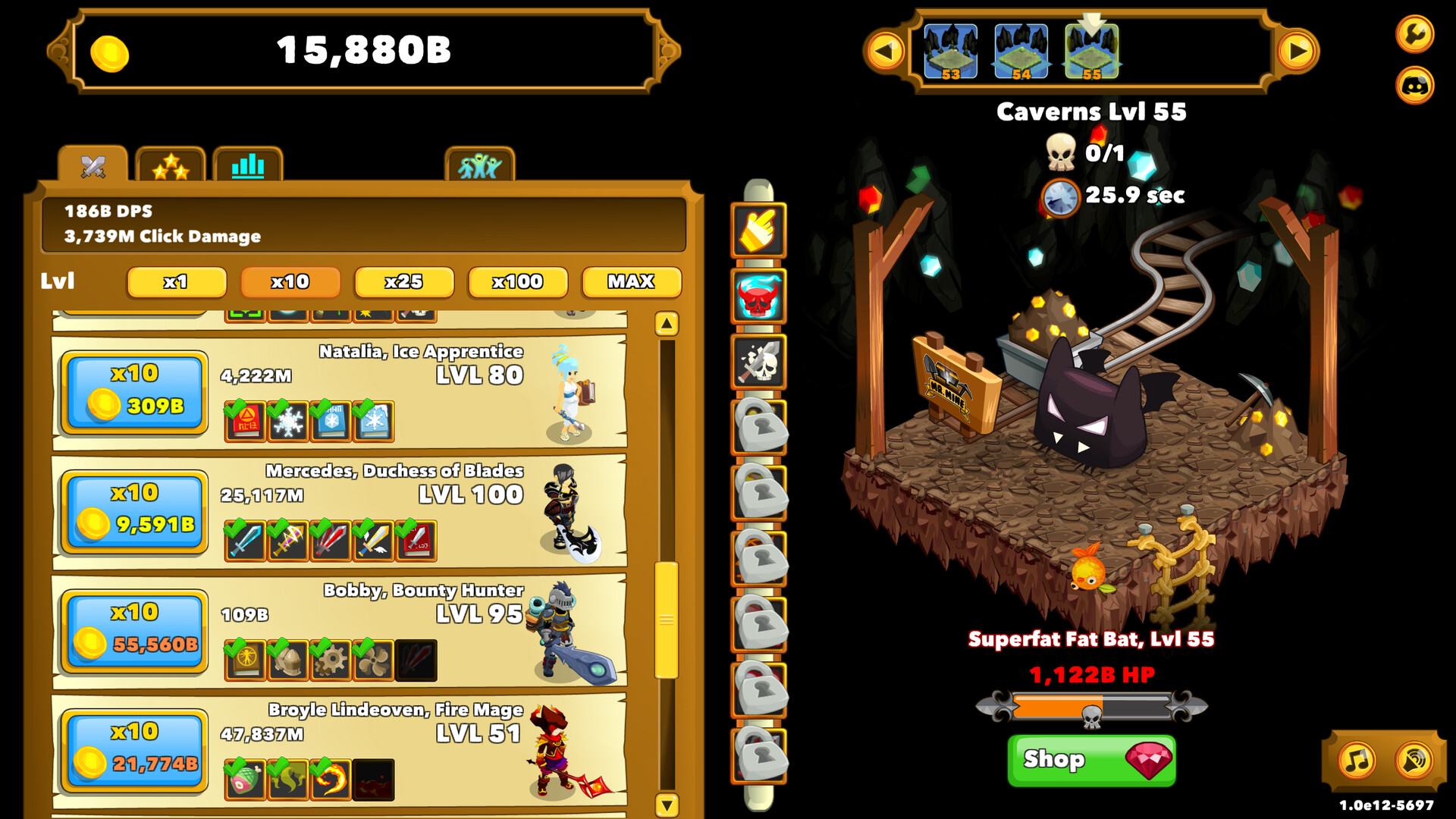 Screenshot of Clicker Heroes