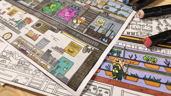 FIND ALL: Bunker - Coloring Book.