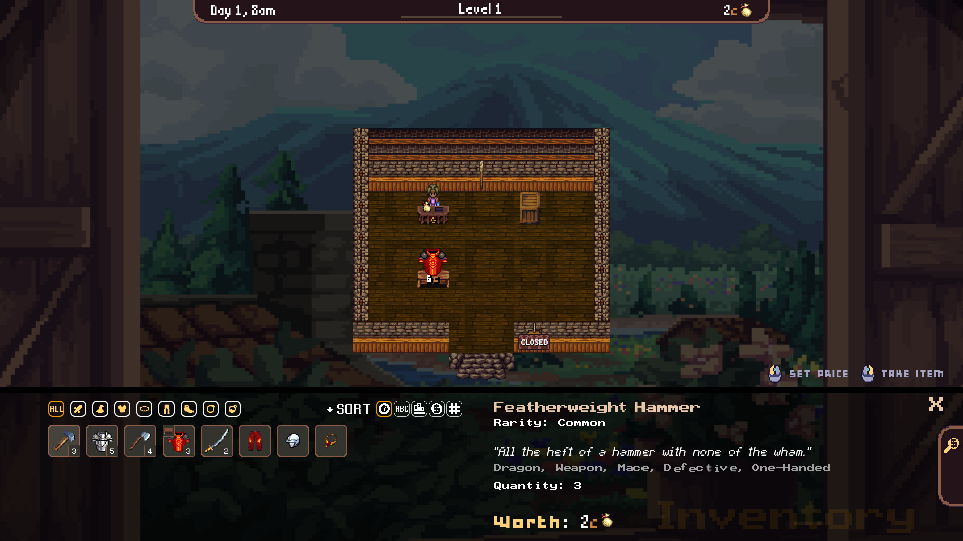 #9. Loot Shop Simulator (Steam) Podle: Source Error Productions