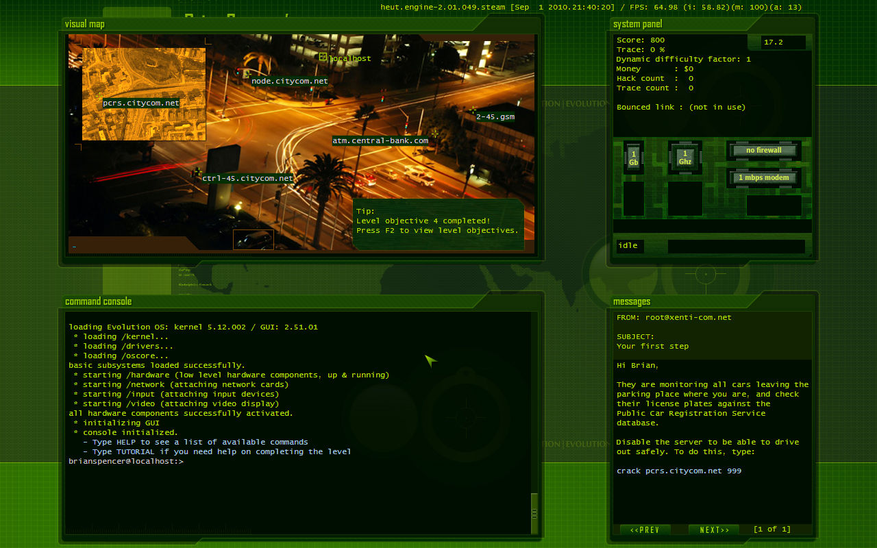 #3. Hacker Evolution Source Code (Steam) 由: exosyphen studios