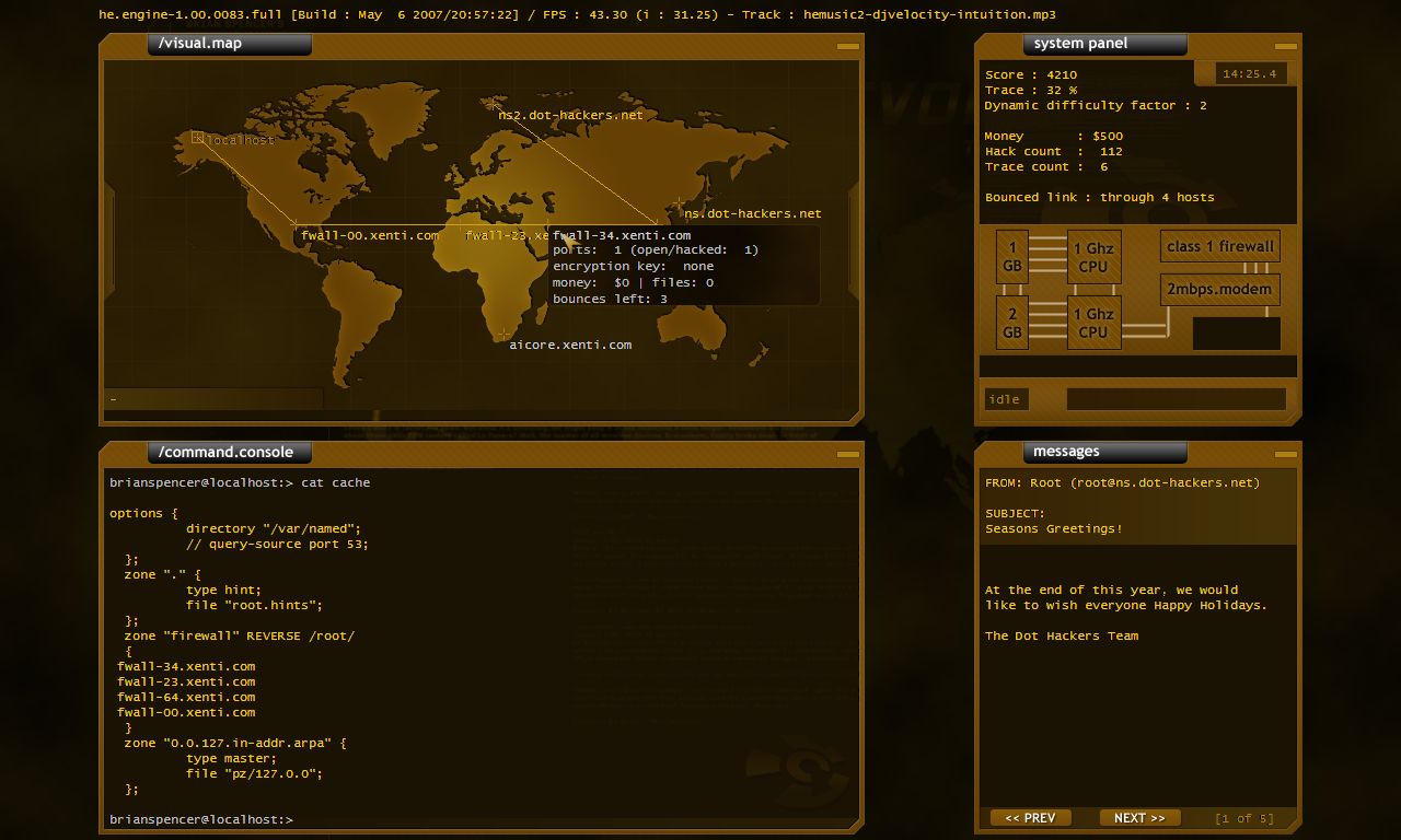#1. Hacker Evolution Source Code (Steam) 由: exosyphen studios