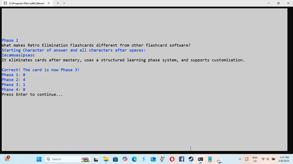 Retro Elimination Flashcards 2 screenshot 5
