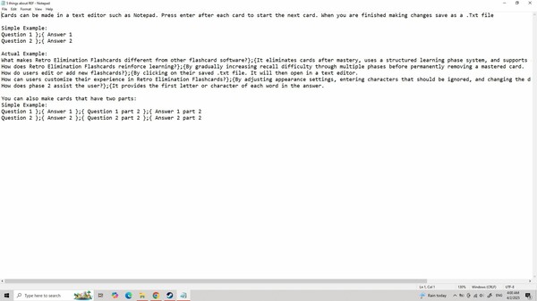 Retro Elimination Flashcards 2.
