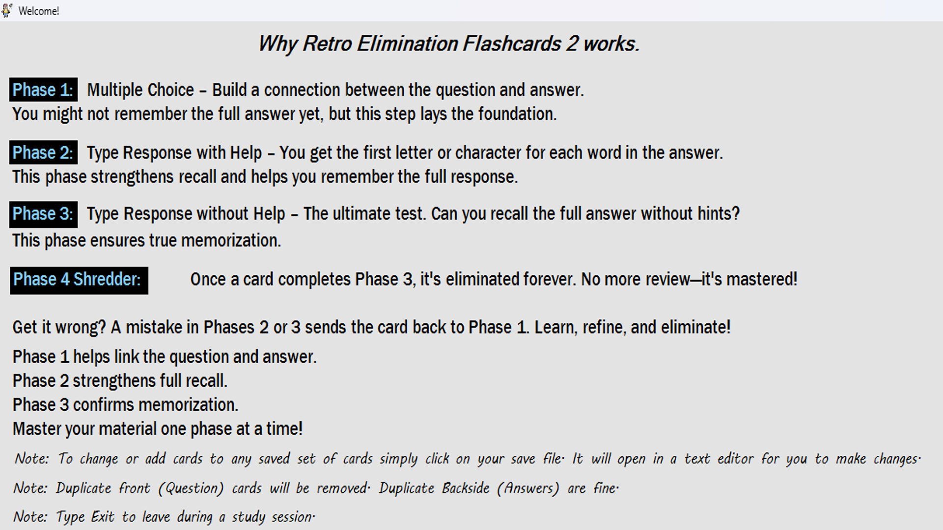 Retro Elimination Flashcards 2 Featured Screenshot #1