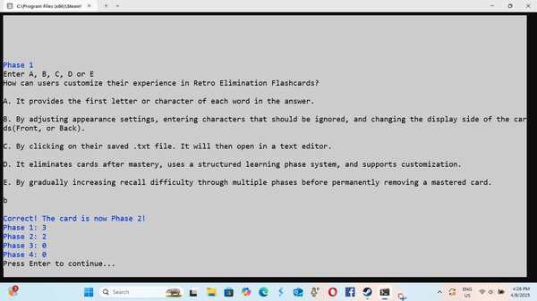 Retro Elimination Flashcards 2 screenshot 4