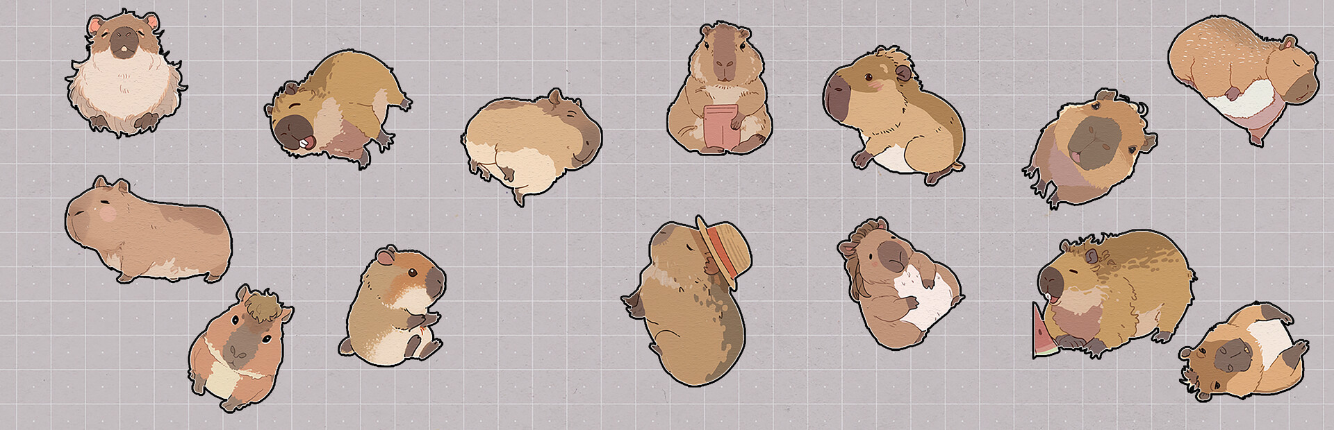 Capybaras Huddled Together