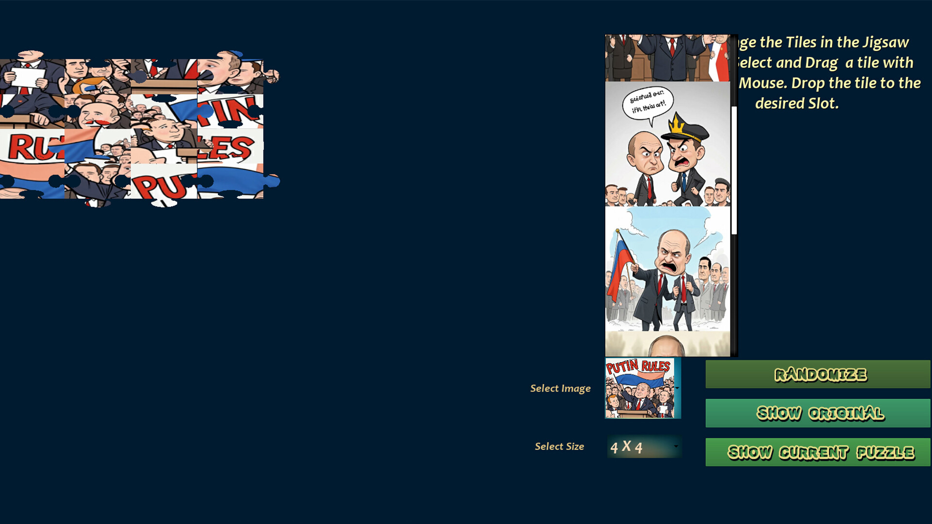 Putin Jigsaw screenshot #5