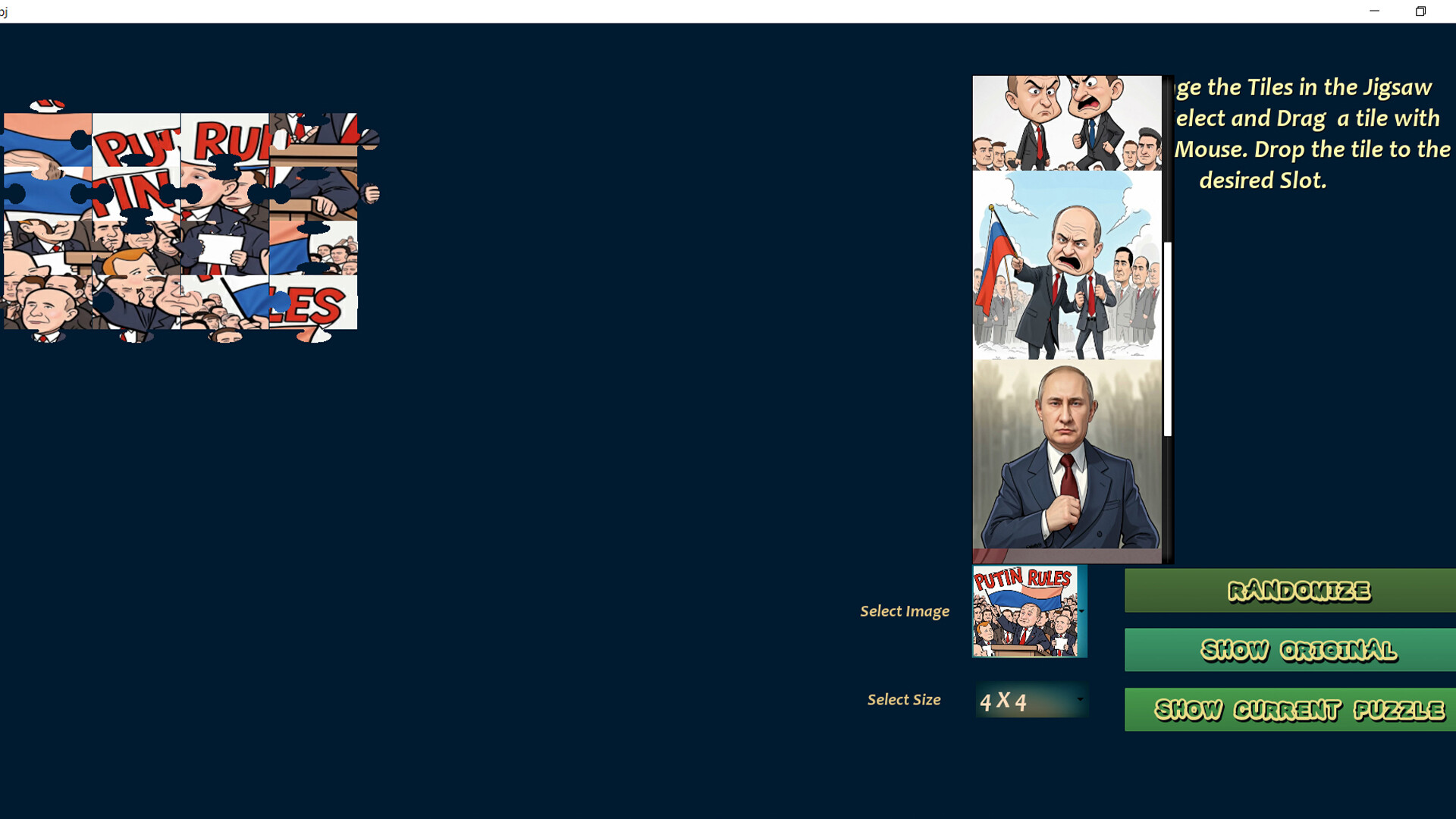 Putin Jigsaw screenshot #3