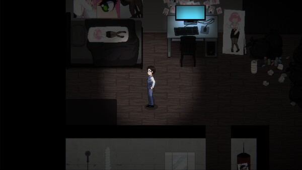 Screenshot of Peeping Office Worker gameplay showing in-action mechanics