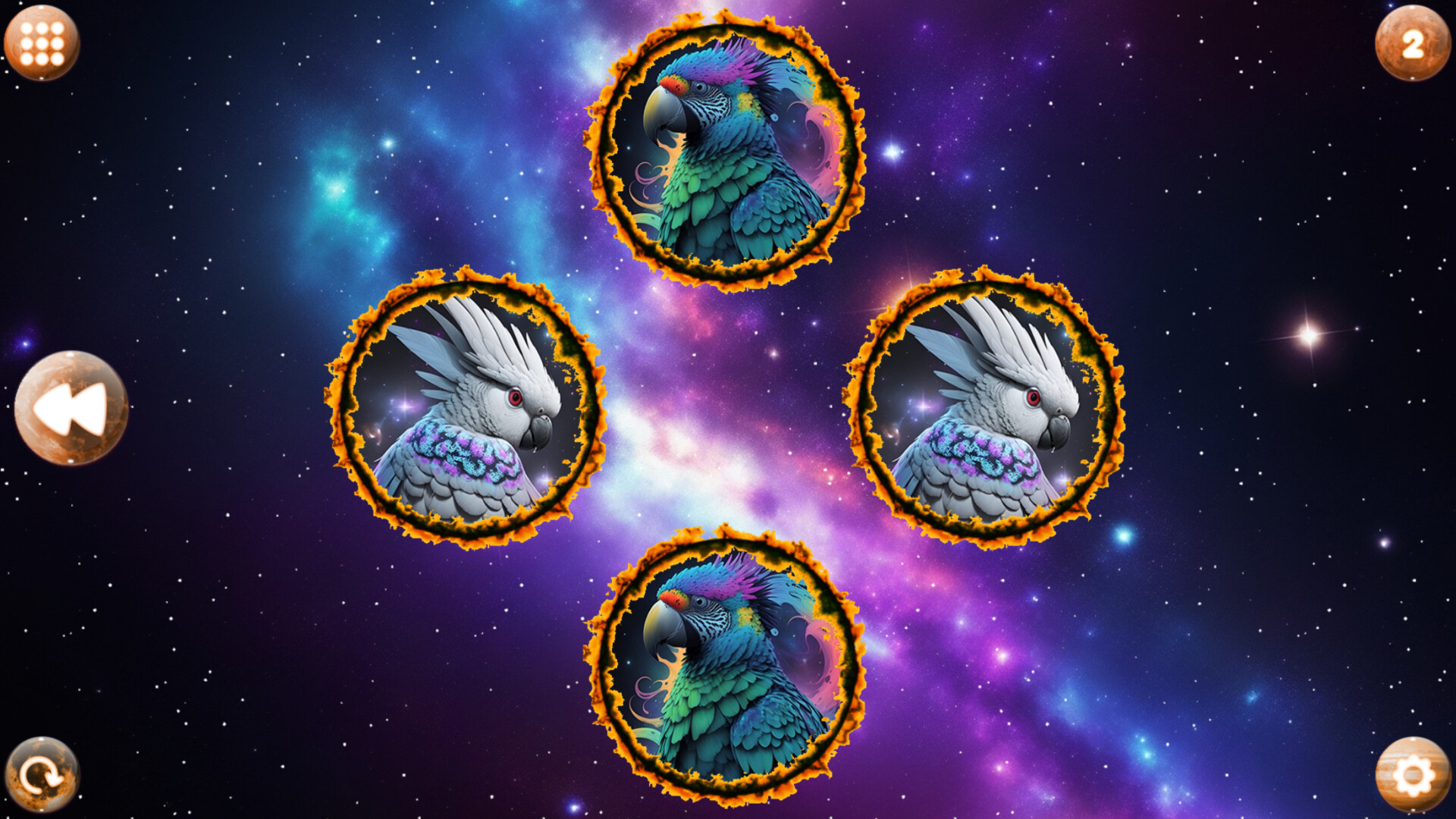 #1. Space Memory: Parrots (Steam) Podle: Quantum Quiver Games