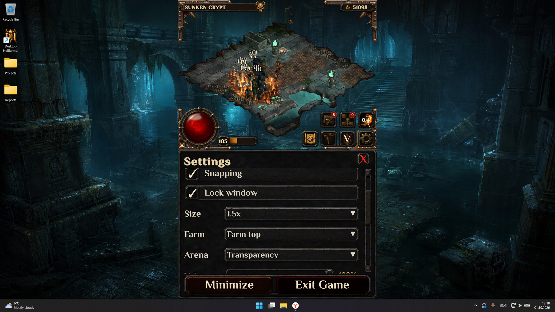 Desktop Hellfarmer screenshot 10