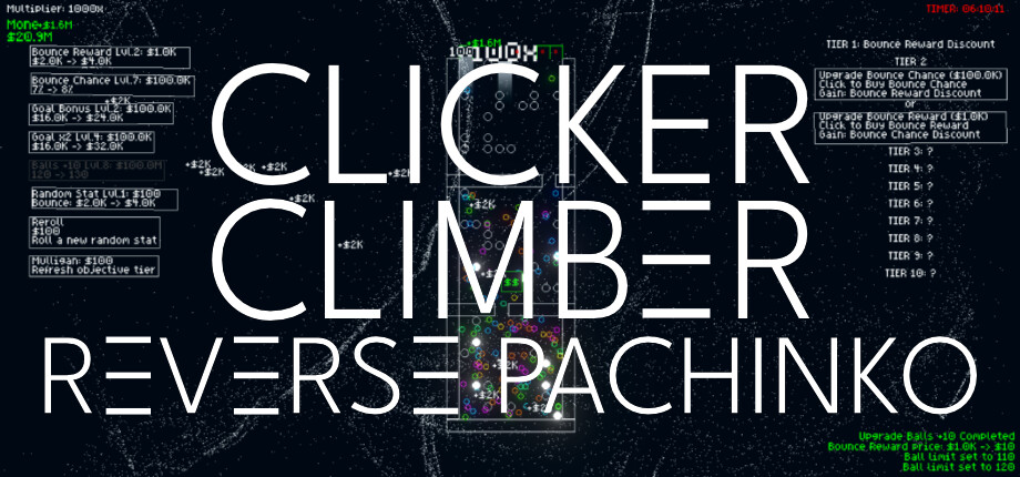 Clicker Climber: Reverse Pachinko header image
