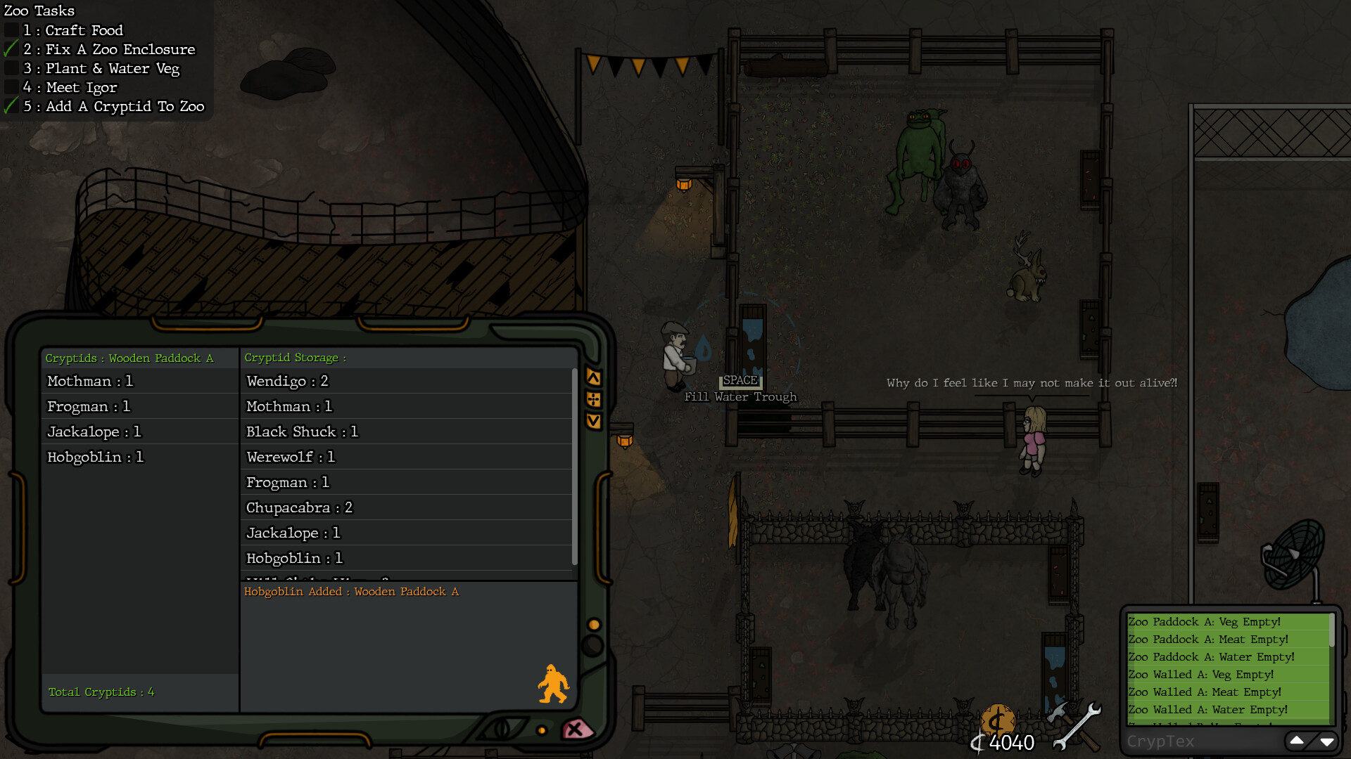 Cryptid Keeper screenshot 1