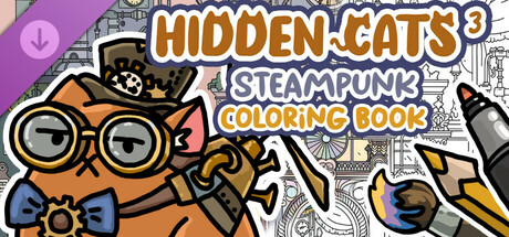 HIDDEN CATS 3: Steampunk - Coloring Book cover art