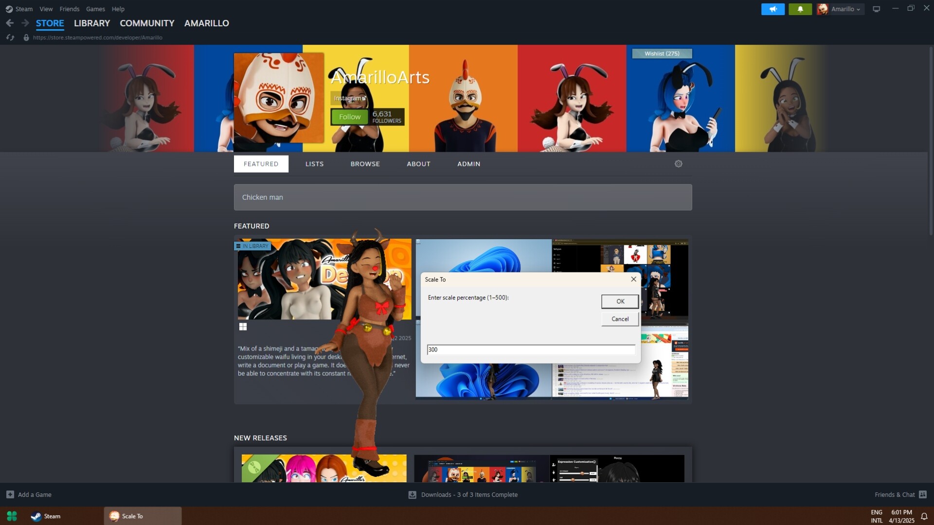 #3. AmaView: Desktop GIFs (Steam) 由: AmarilloArts