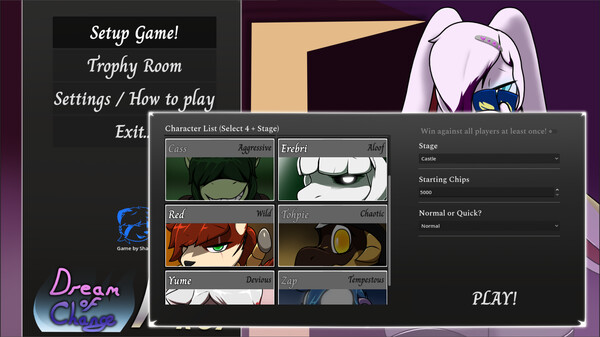 Screenshot z Dream of Change: Poker