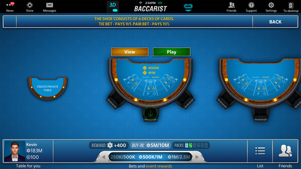 Screenshot 2 of Baccarat online: Baccarist - additional gameplay view