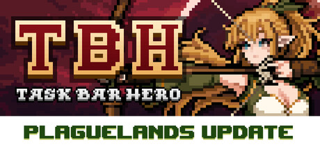 Official TBH: Task Bar Hero store header art: elf archer aiming a bow, Plaguelands Update (Steam)