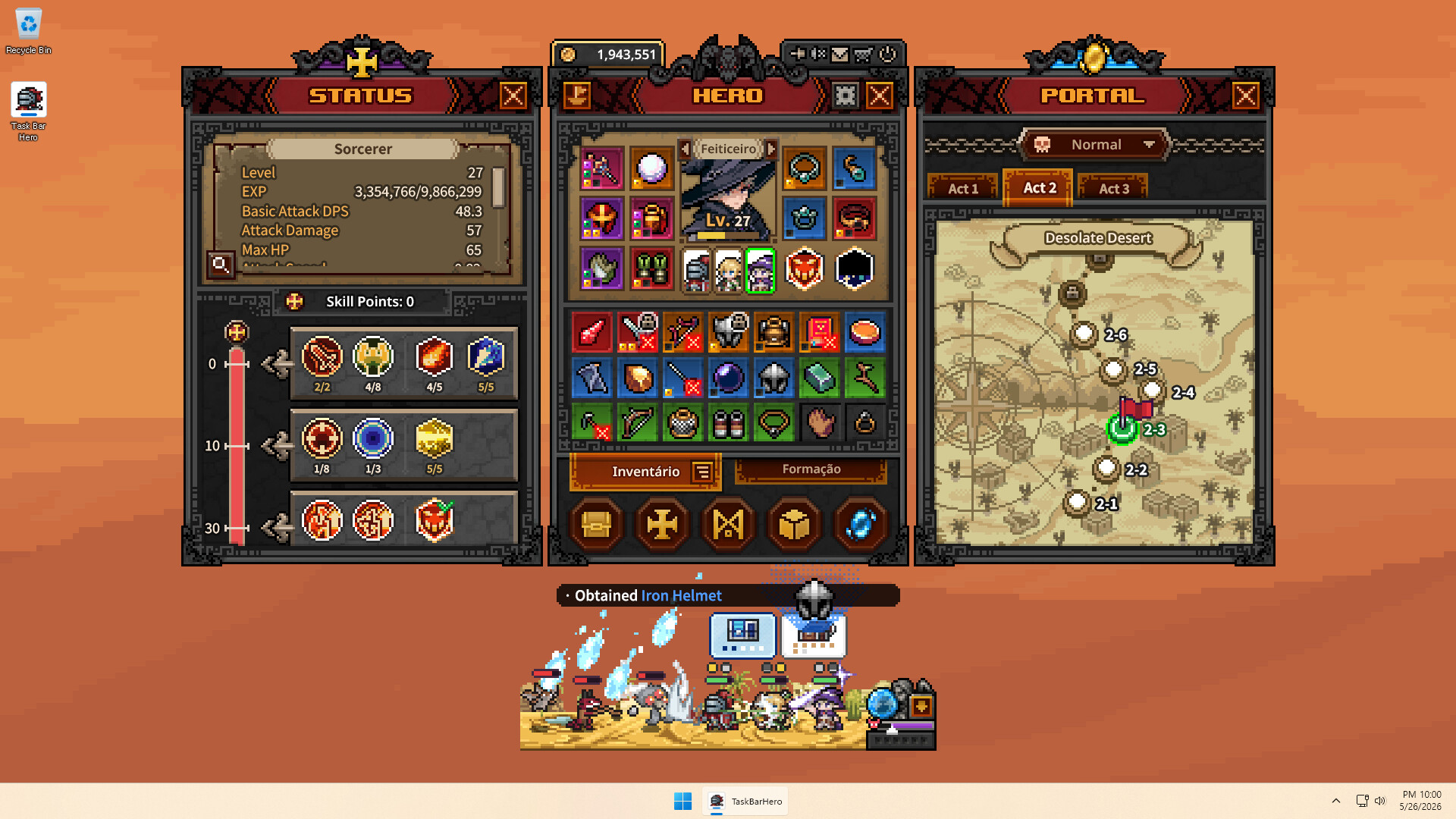Screenshot de TBH: Task Bar Hero