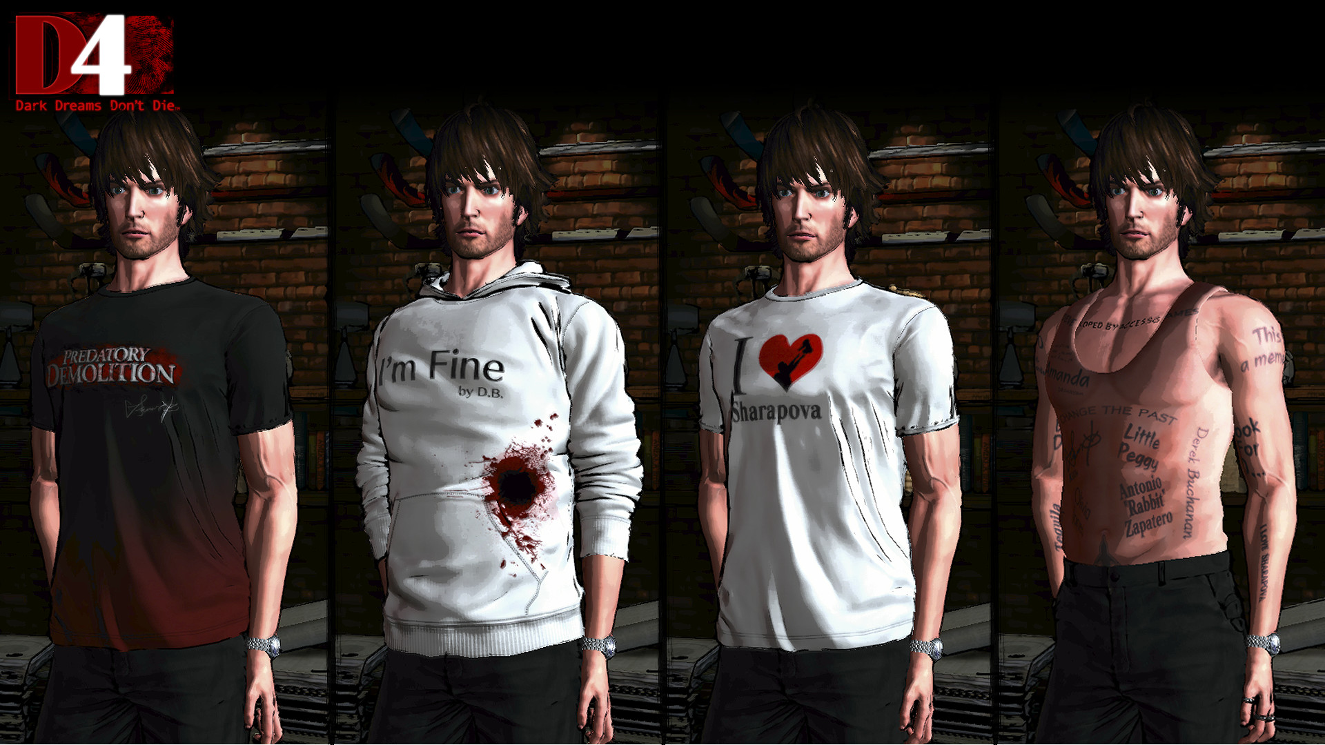 D4: SWERY's Choice Costume Set -4 Bottles of Tequila- Featured Screenshot #1