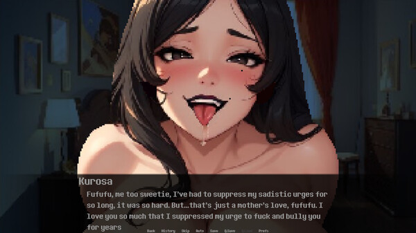Скриншот из My Sadistic Yandere Goth Mom Mercilessly Dominates Me