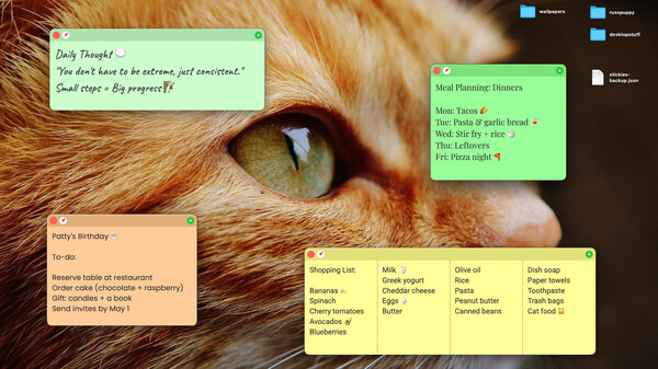 Plain Text Sticky Notes