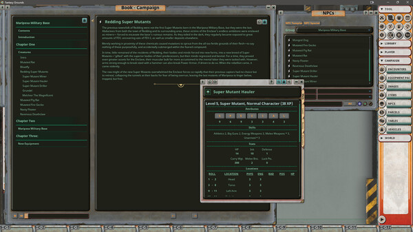Fantasy Grounds - Fallout RPG - NPC Pack 4 - Mariposa Military Base
