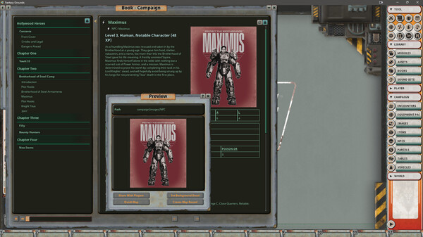 Fantasy Grounds - Fallout RPG - NPC Pack - Hollywood Heroes