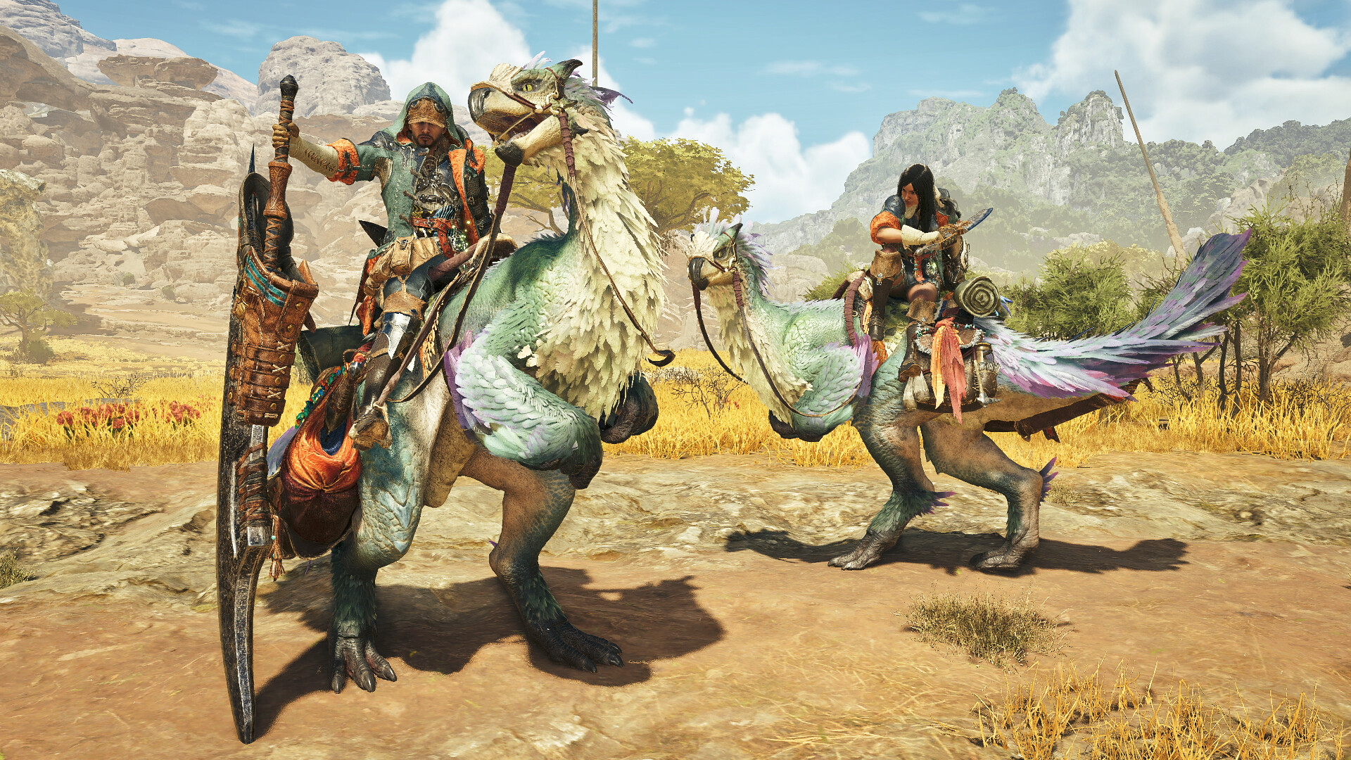 Monster Hunter Wilds - Photo Pose: Seikret Battle-Ready Pose Featured Screenshot #1
