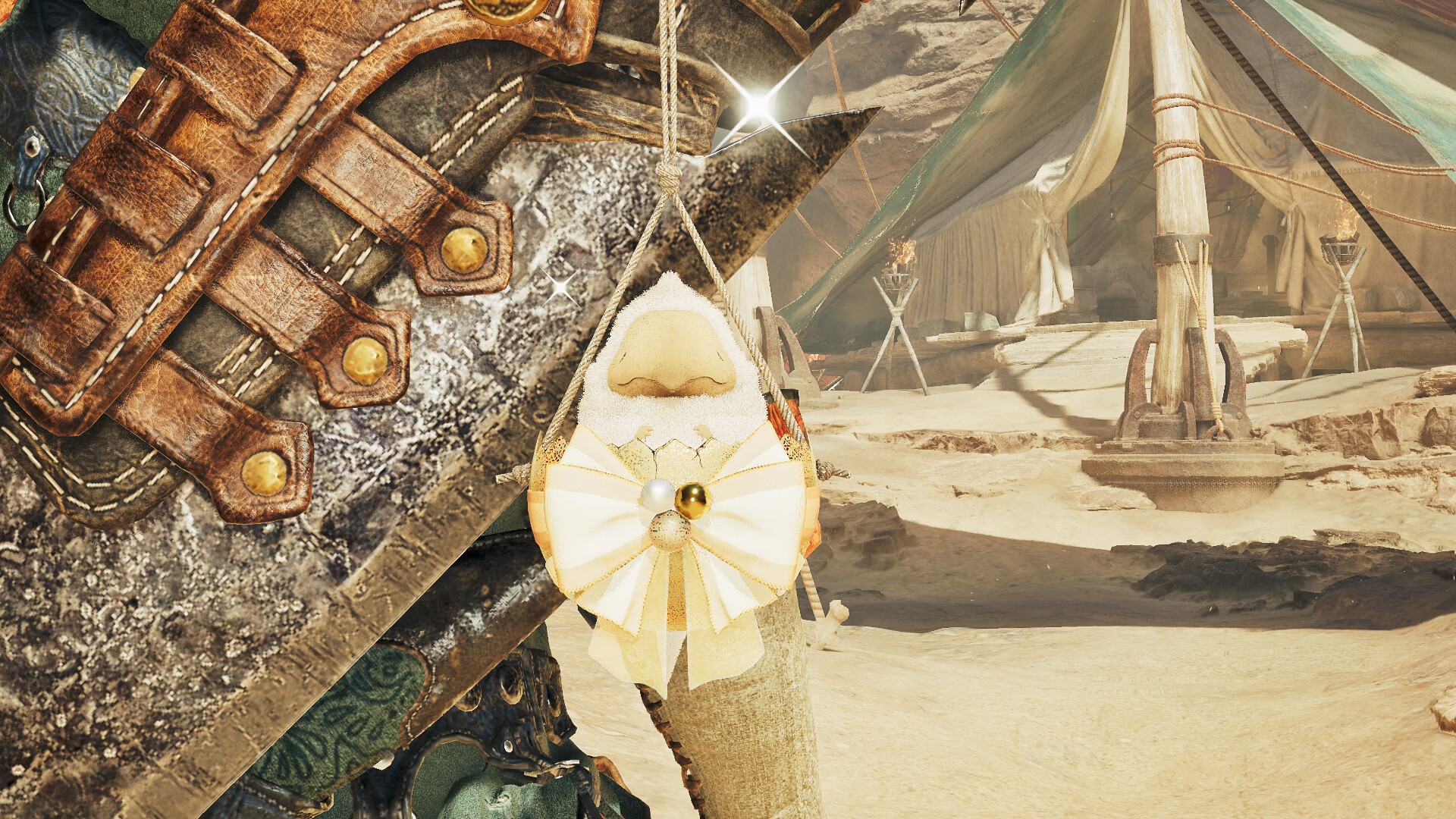Monster Hunter Wilds - Pendant: White Rock-a-Baby Featured Screenshot #1
