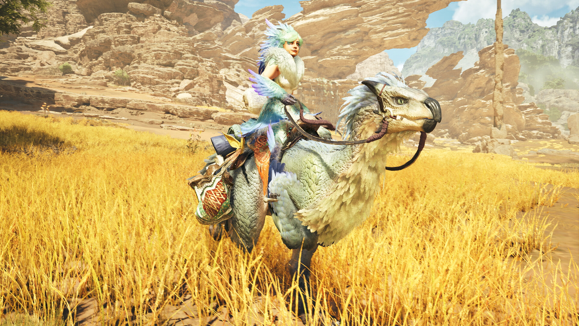 Monster Hunter Wilds - Alma Outfit: Featherskirt Seikret Dress PC gameplay screenshot 5 of 5