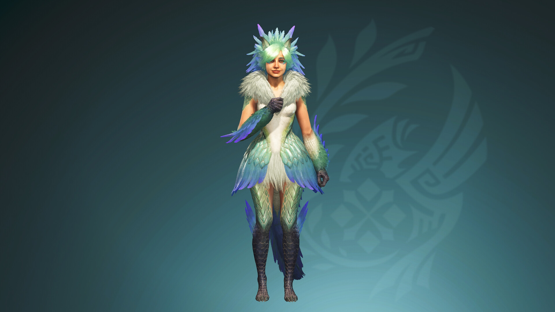 Monster Hunter Wilds - Alma Outfit: Featherskirt Seikret Dress Featured Screenshot #1