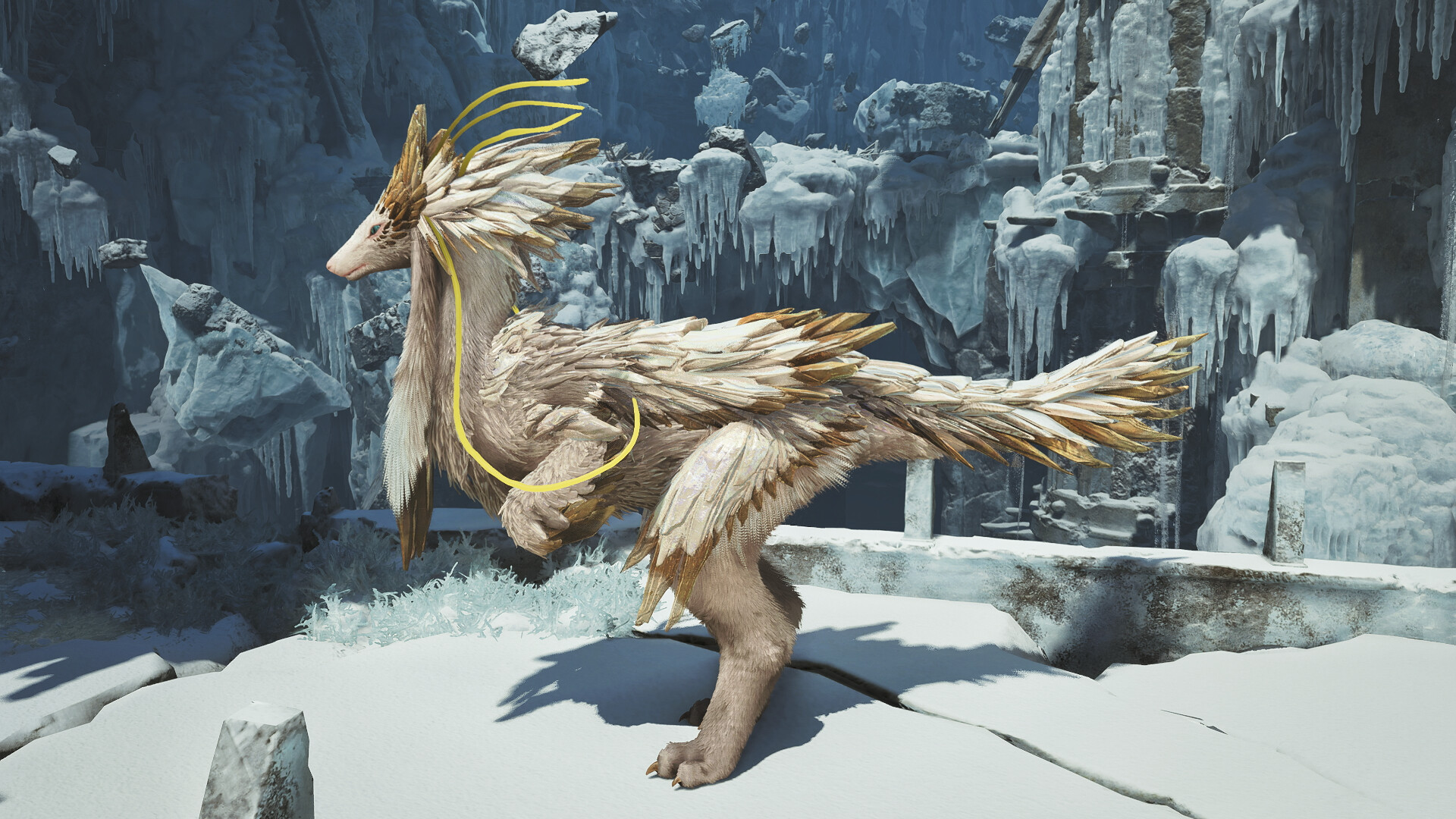 Monster Hunter Wilds - Seikret Decoration: Whitewing Caparison screenshot 1