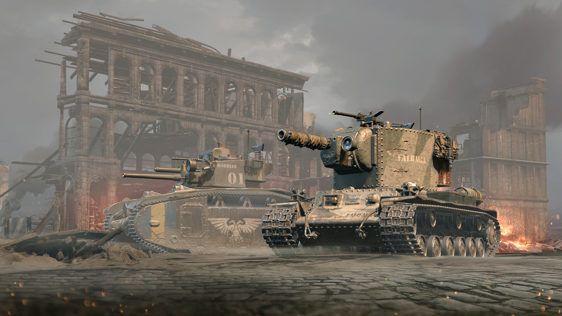 World of Tanks — KV-2 (R) and 3D styles pack Featured Screenshot #1