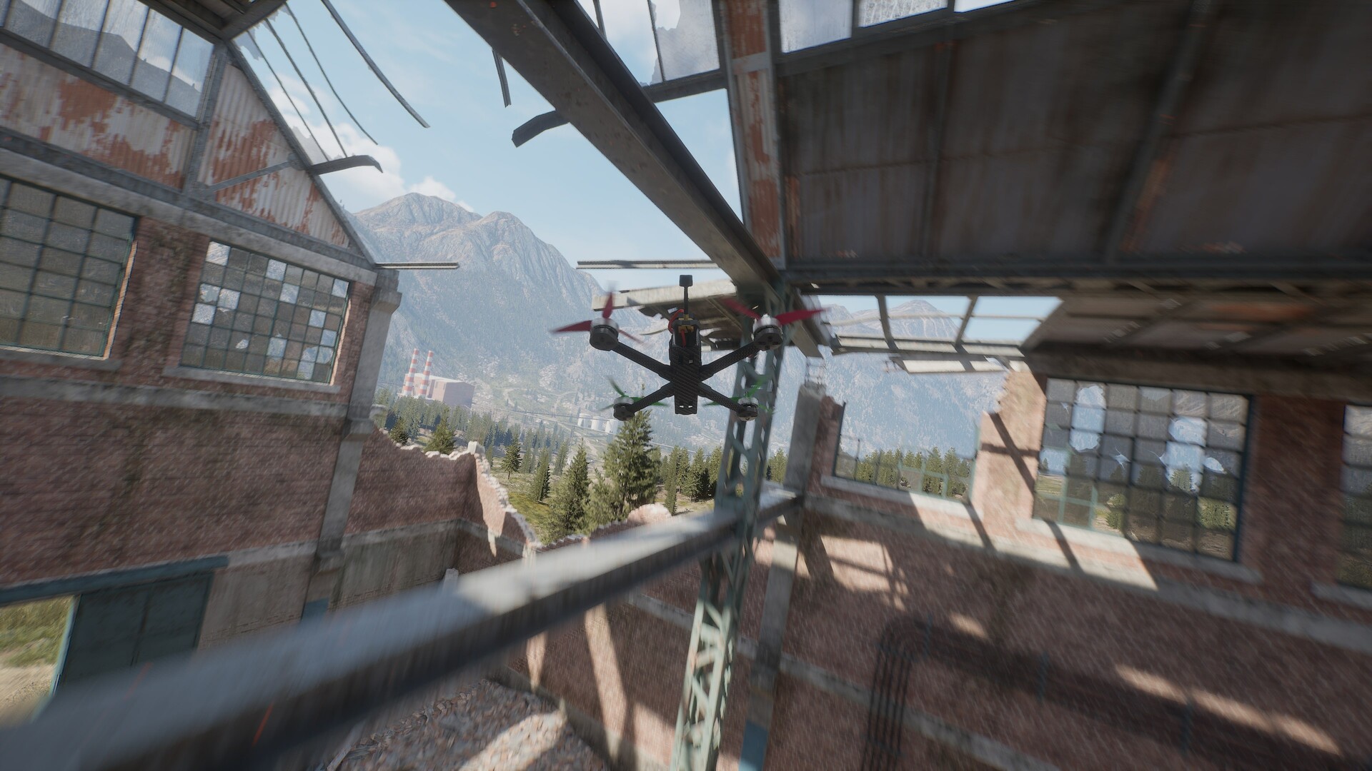 A race gate checkpoint in ACRODRIFT time trial mode