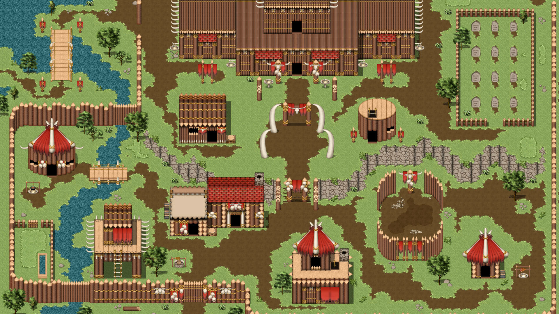 #2. RPG Maker MZ - KR Tribal Fort Tileset (Steam) 由: KOMODO